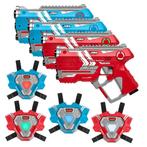 Light Battle Connect Lasergame set rood/blauw - 4 Laserguns, Kinderen en Baby's, Speelgoed | Buiten | Actiespeelgoed, Ophalen of Verzenden