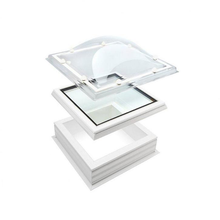 Skylux lichtkoepel iDome met HR++ glas 150x150  cm, Doe-het-zelf en Verbouw, Glas en Ramen, Verzenden