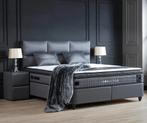 Opberg boxspring Hamilton 180x200 grijs, Verzenden, Nieuw, Overige kleuren, Modern