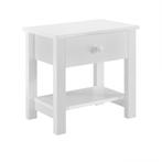 Nachtkastje Capri 40x29,7x41,5 cm met lade en plank wit, Huis en Inrichting, Tafels | Bijzettafels, Verzenden, Nieuw