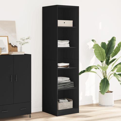 vidaXL Kledingkast 50x50x200 cm bewerkt hout zwart, Huis en Inrichting, Kasten | Kledingkasten, Nieuw, Verzenden