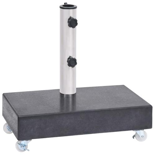 vidaXL Parasolvoet 45x25x8 cm graniet zwart, Tuin en Terras, Parasols, Parasolvoet, Nieuw, Minder dan 1 meter, Verzenden