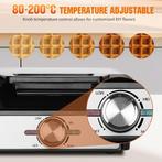 Wafelijzer - Wafelmaker - 2 Wafels - 1600W - RVS - Aigostar, Verzenden, Zo goed als nieuw