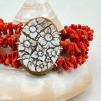 Bloedkoraal - Zilver - Armband - MIDDELLANDSE ZEE KORAAL, Nieuw