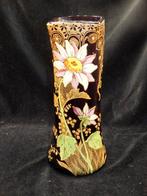 Beautiful Vase with Flowers with relief painting Red color -