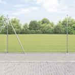 vidaXL Heining met Posten Verzinkt staal 10 x 1.5 m, Verzenden, Nieuw, IJzer