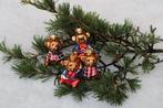 Krebs: Teddyberen miniaturen, 4 stuks - Kerstballen Lauscha, Diversen, Kerst, Nieuw
