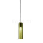 Panzeri Clio Hanglamp, plafondkapje zwart/glas groen, Verzenden, Nieuw