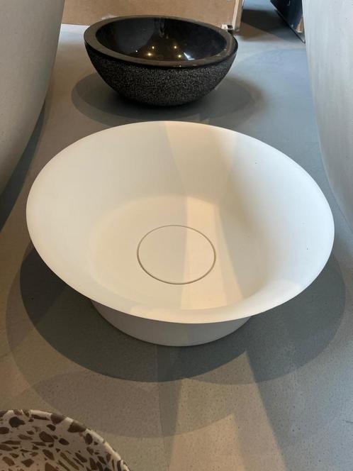 Waskom wit Ø40 cm – 14 cm hoog | Mat solid surface design, Huis en Inrichting, Badkamer | Badkamermeubels, Nieuw