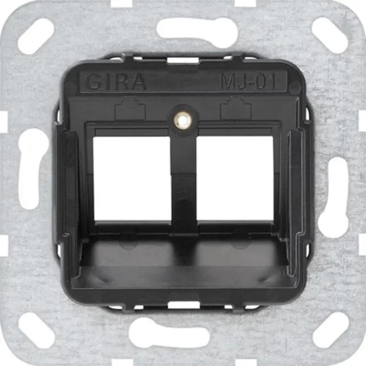 Gira draagring 2x modular-Jack 01 - 560100, Doe-het-zelf en Verbouw, Elektra en Kabels, Nieuw, Ophalen of Verzenden