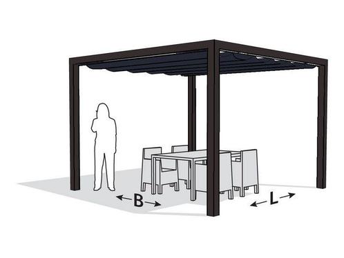 Nesling aluminium pergola optiva prosail 319 x 319 antraciet, Tuin en Terras, Schaduwdoeken, Nieuw