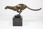 sculptuur, Running Cheetah - 31 cm - Gepatineerd brons