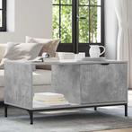vidaXL Salontafel met lade Beton Grijs 90 x 49 x 46 cm, Minder dan 50 cm, Verzenden, Nieuw, Minder dan 50 cm