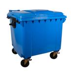 Afvalcontainer 1100 liter blauw, Kunststof, Nieuw, 40 liter of meer, Ophalen of Verzenden