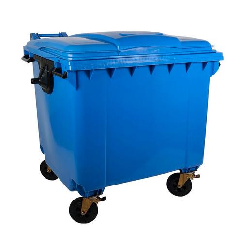 Afvalcontainer 1100 liter blauw, Huis en Inrichting, Woonaccessoires | Prullenbakken, Nieuw, 40 liter of meer, Kunststof, 75 cm of meer