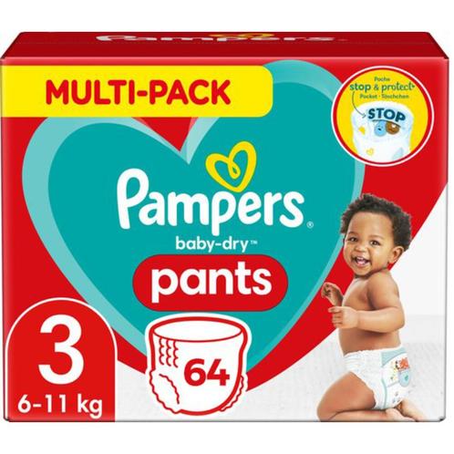 2x Pampers Baby Dry Luierbroekjes Maat 3 (6-11 kg) 32 stuks, Kinderen en Baby's, Badjes en Verzorging, Nieuw, Verzenden