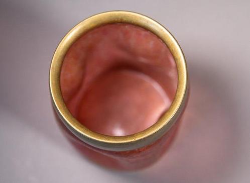 Pot - Glas, Messing - iriserend oppervlak, Antiek en Kunst, Antiek | Glas en Kristal