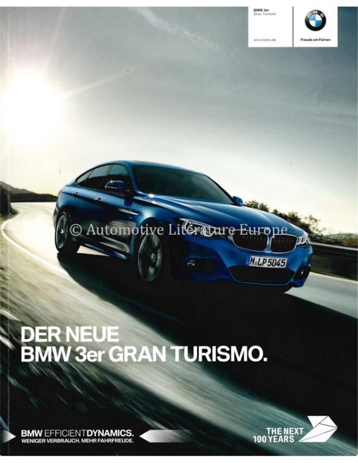 2016 BMW 3 SERIE GRAN TURISMO BROCHURE DUITS, Boeken, Auto's | Folders en Tijdschriften, BMW