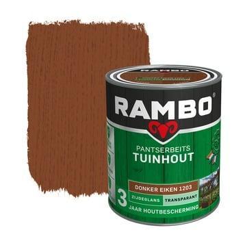 Rambo Pantserbeits Tuinhout Zijdeglans Transparant Donker, Doe-het-zelf en Verbouw, Verf, Beits en Lak, Beits, Overige kleuren