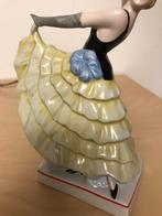 Tafellamp met beeldje - Porselein - art deco parfumlamp