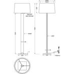 LED Vloerlamp - Trion Hula - E27 Fitting - Rond - Dimbaar -, Ophalen of Verzenden, Nieuw, Metaal