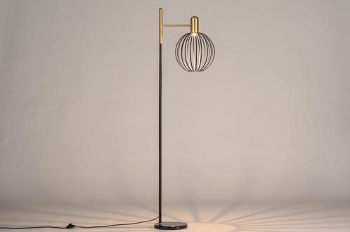 Rietveld Vloerlampen - Zwart, Goud - Metaal, Marmer, Huis en Inrichting, Lampen | Vloerlampen, Verzenden