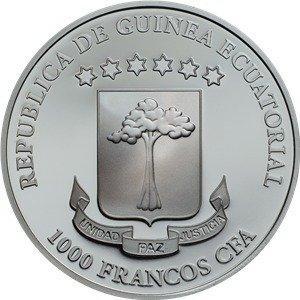 Guinee. 1000 Francs 2018 Crystal Skull, 1 Oz (.999), Postzegels en Munten, Munten | Europa | Niet-Euromunten