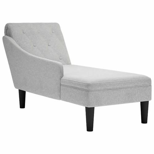 vidaXL Chaise longue met kussen en rechterarmleuning stof, Huis en Inrichting, Banken | Sofa's en Chaises Longues, Nieuw, Verzenden