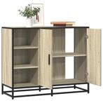 vidaXL Dressoir 92x35x76 cm bewerkt hout sonoma eikenkleurig, Huis en Inrichting, Verzenden, Nieuw, Overige houtsoorten