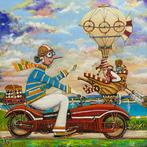 Artur Pachta - Men love motorcycles, Antiek en Kunst