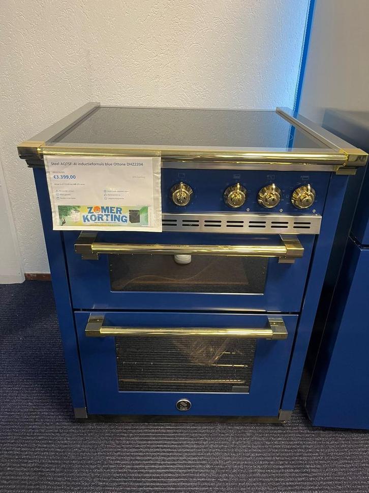 Steel  AQ7SF4I inductiefornuis blue Ottone DHZ22043399, Witgoed en Apparatuur, Fornuizen, Nieuw, Ophalen of Verzenden