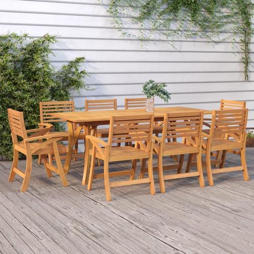vidaXL Tuintafel 200x90x75 cm massief acaciahout, Tuin en Terras, Tuintafels, Nieuw, Hout, Verzenden