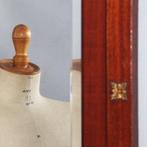 Grote schouwspiegel facet geslepen in mahonie met brons besl, Ophalen of Verzenden