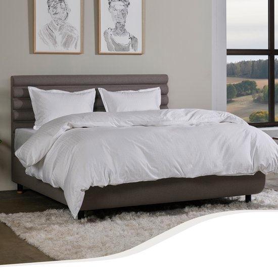 2dekans | Home by TEMPUR® - Dekbedovertrek van katoensatijn, Huis en Inrichting, Slaapkamer | Bedden, Wit, Zo goed als nieuw, Ophalen of Verzenden