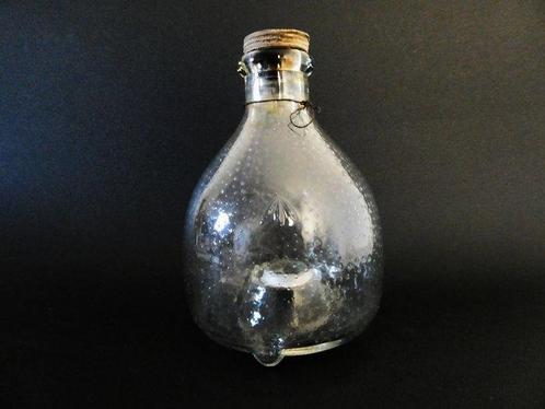 Fles - Een glazen wespenvanger / vliegenvanger gedecoreerd, Antiek en Kunst, Antiek | Keukenbenodigdheden