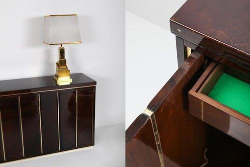 Aldo Tura - Aldo Tura - Credenza - Messing, geitenleerlak, Antiek en Kunst, Kunst | Designobjecten