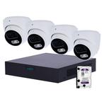 Uniarch IP cctv dome camera set 4MP PoE 8 kanalen recorder, Verzenden, Nieuw