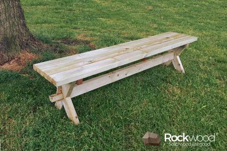 Rockwood® Tuinbank Nostalgie Massief Grenen 1.80m, Tuin en Terras, Tuinsets en Loungesets, Nieuw, Hout, Ophalen of Verzenden