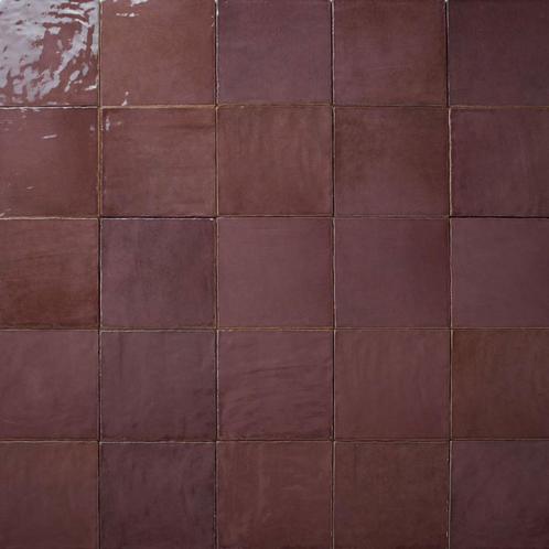 Handvorm wandtegel river 13x13 juneberry bruin glans, Doe-het-zelf en Verbouw, Tegels, Wandtegels, Nieuw, 10 m² of meer, Keramiek