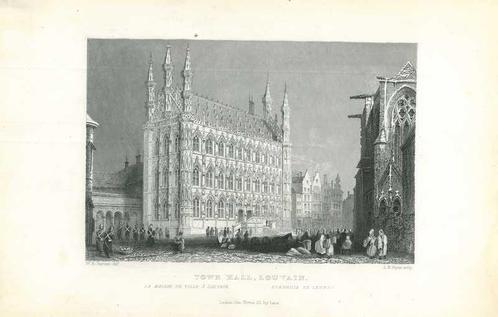 Zicht op Leuven, Antiek en Kunst, Kunst | Etsen en Gravures