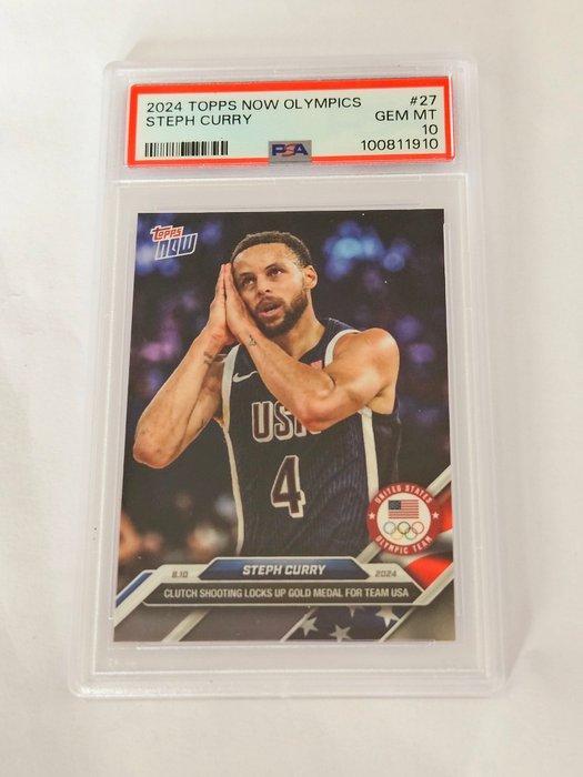 2024 Topps Topps Now Olympics Steph Curry 27 Graded card - 1, Verzamelen, Stickers