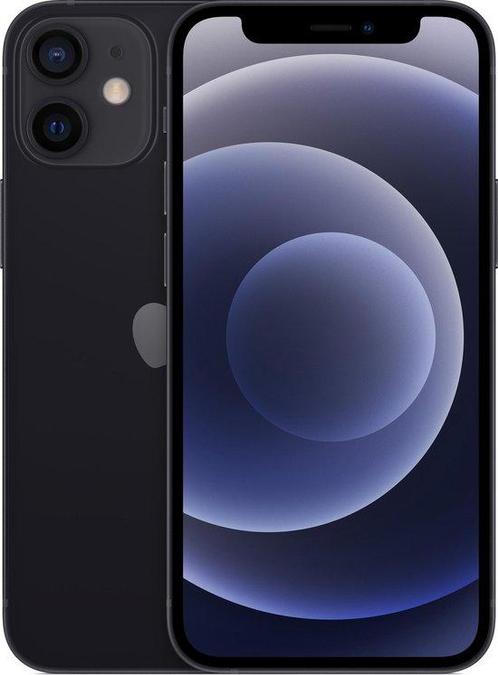 nieuwstaat Apple iPhone 12 mini 64GB zwart 5,4 + 12 maanden, Telecommunicatie, Mobiele telefoons | Apple iPhone, Zo goed als nieuw