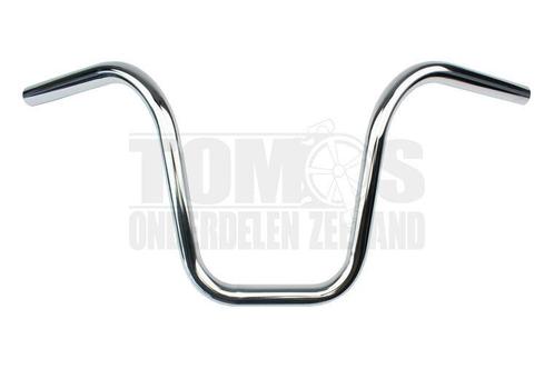 Stuur Cuppini 640x230mm hoog model chroom universeel, Fietsen en Brommers, Brommeronderdelen | Algemeen, Nieuw, Ophalen of Verzenden