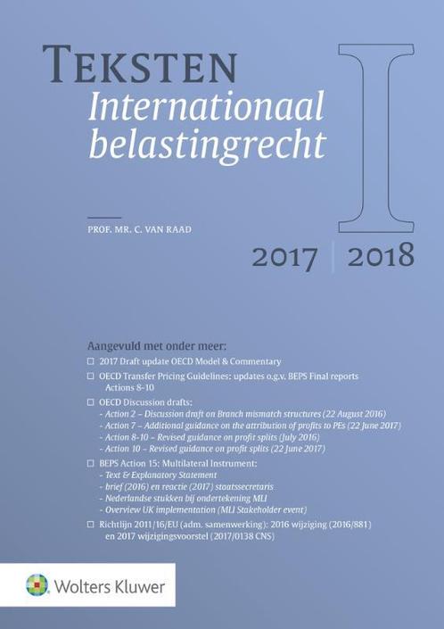 Teksten Internationaal belastingrecht 20172018 9789013143706, Boeken, Economie, Management en Marketing, Zo goed als nieuw, Verzenden