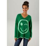 Aniston CASUAL Gebreide trui met gebreid smiley, Verzenden, Nieuw