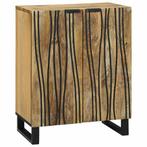 vidaXL Dressoir Bruin 60 x 33.5 x 75 cm Massief mangohout, Huis en Inrichting, Verzenden, Nieuw, Overige houtsoorten, Minder dan 50 cm