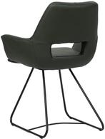 Donkergroene leren  design eetkamerstoel - Toledo Leer Verde, Huis en Inrichting, Stoelen, Overige kleuren, Nieuw, Leer, Ophalen of Verzenden