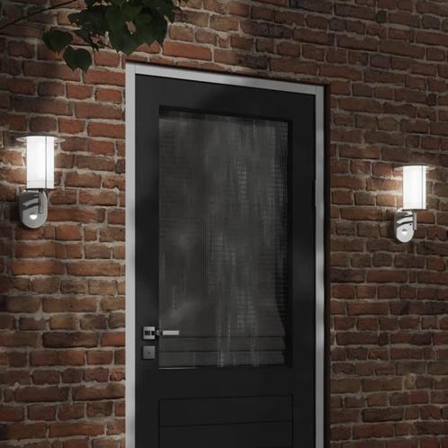 vidaXL Buitenwandlamp met sensor roestvrij staal, Tuin en Terras, Buitenverlichting, Nieuw, Verzenden