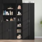 vidaXL buffetkast 30x41x185 cm bewerkt hout zwart, Huis en Inrichting, Kasten | Buffetkasten, Minder dan 50 cm, Verzenden, Nieuw