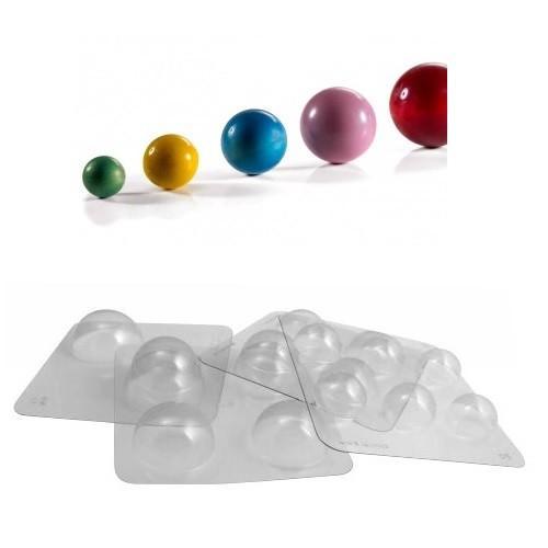 Chocolade Holvormen halve bol set/16 (Ø5 t/m Ø9cm), Hobby en Vrije tijd, Taarten en Cupcakes maken, Nieuw, Verzenden